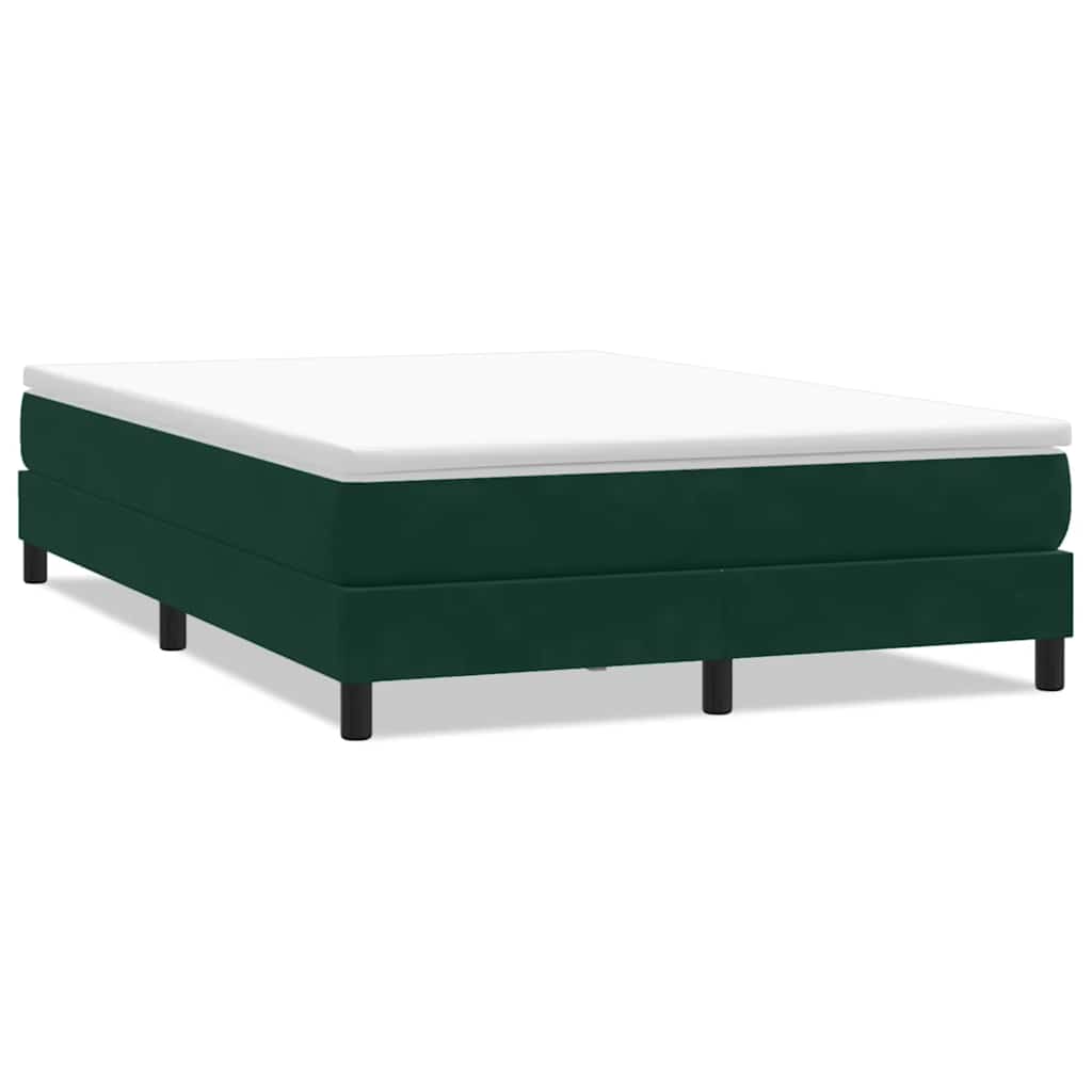 Boxspring zonder matras fluweel donkergroen 140x220 cm is nu te koop bij PeponiXL, paradijselijk wonen!
