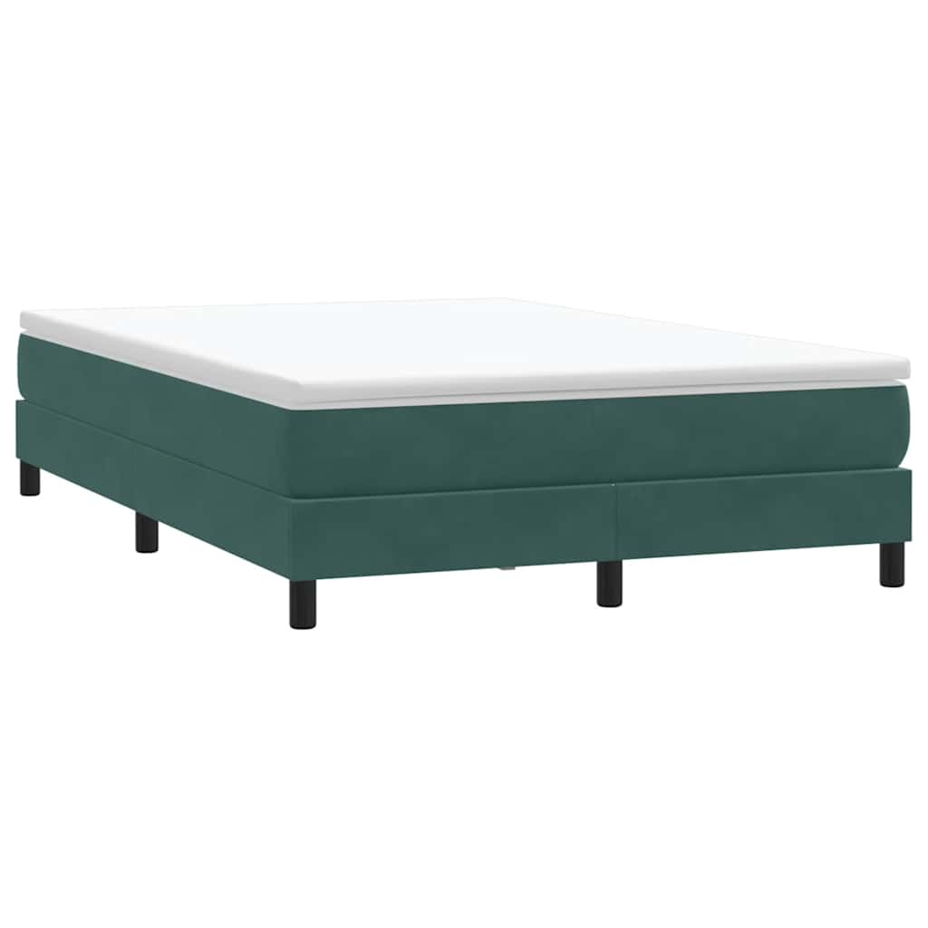 Boxspring zonder matras fluweel donkergroen 140x220 cm is nu te koop bij PeponiXL, paradijselijk wonen!