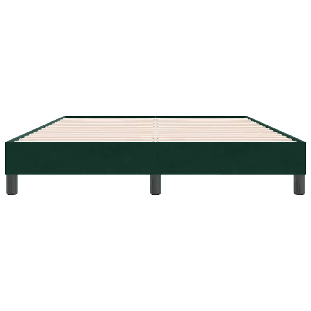 Boxspring zonder matras fluweel donkergroen 140x220 cm is nu te koop bij PeponiXL, paradijselijk wonen!