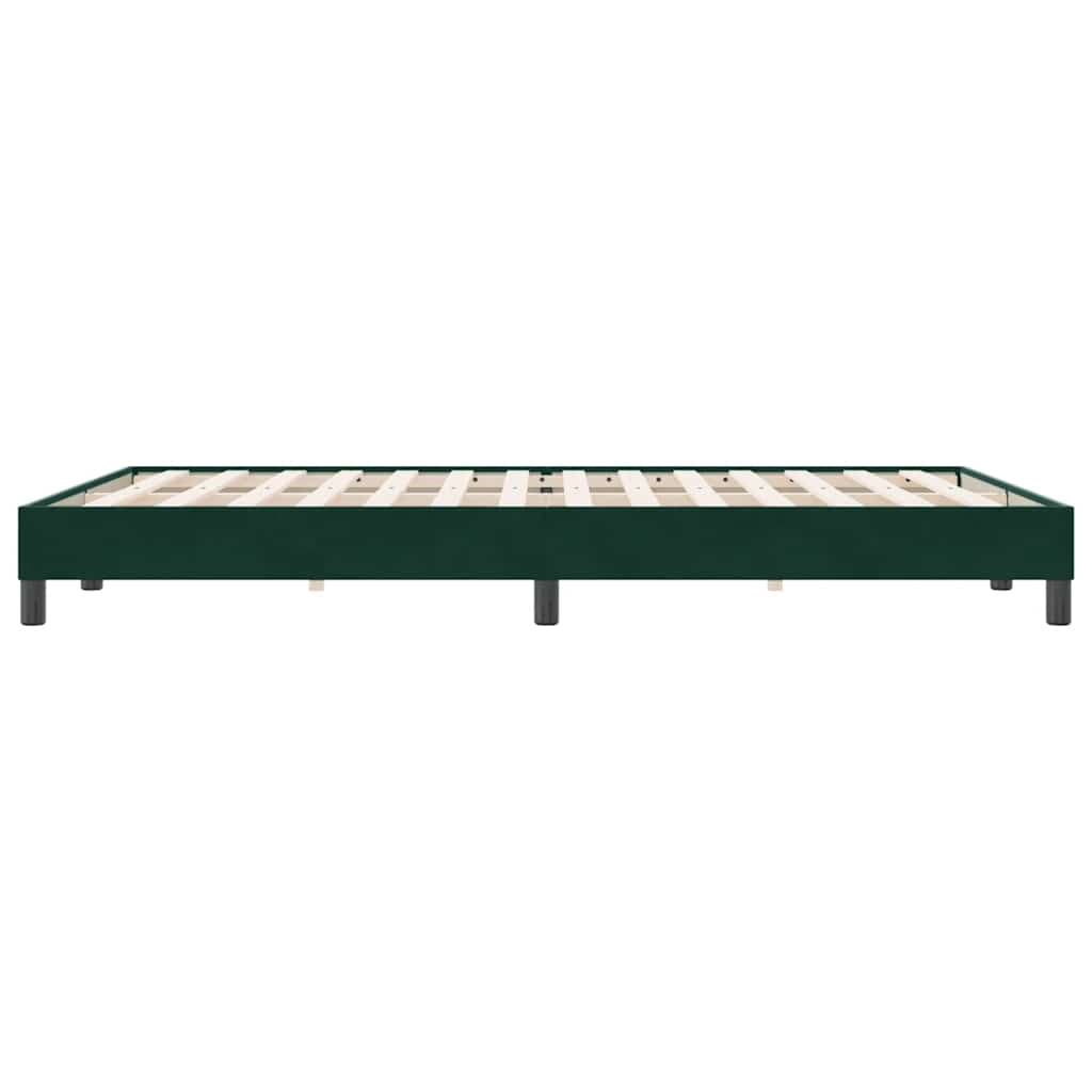 Boxspring zonder matras fluweel donkergroen 140x220 cm is nu te koop bij PeponiXL, paradijselijk wonen!