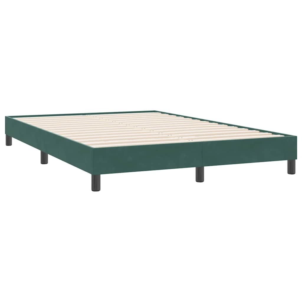 Boxspring zonder matras fluweel donkergroen 140x220 cm is nu te koop bij PeponiXL, paradijselijk wonen!