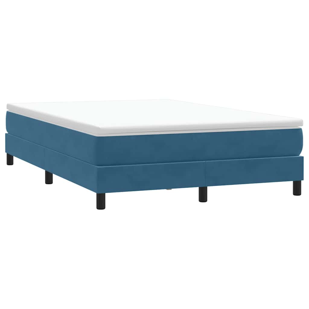 Boxspring zonder matras fluweel donkerblauw 140x220 cm is nu te koop bij PeponiXL, paradijselijk wonen!