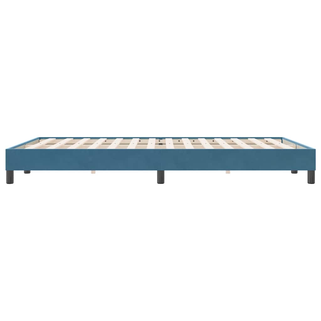 Boxspring zonder matras fluweel donkerblauw 140x220 cm is nu te koop bij PeponiXL, paradijselijk wonen!