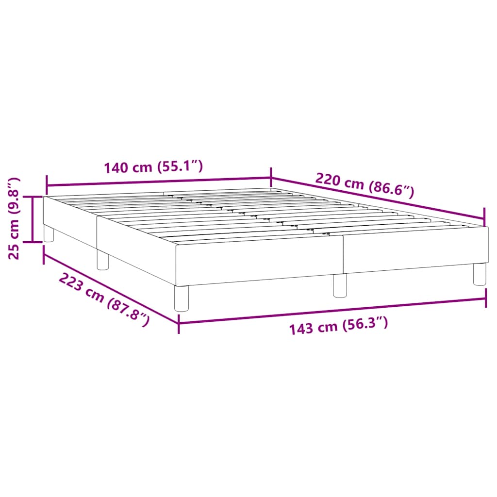 Boxspring zonder matras fluweel donkerblauw 140x220 cm is nu te koop bij PeponiXL, paradijselijk wonen!