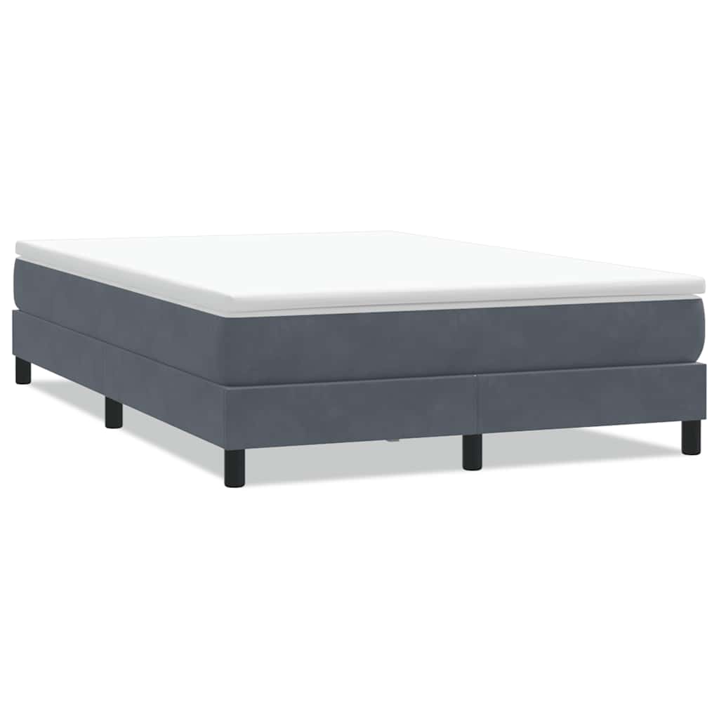Boxspring zonder matras fluweel donkergrijs 160x220 cm is nu te koop bij PeponiXL, paradijselijk wonen!
