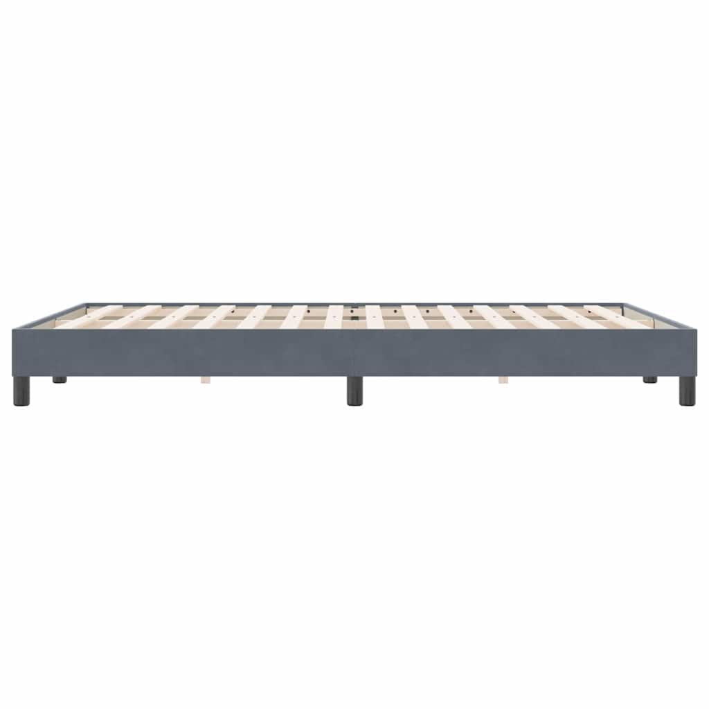 Boxspring zonder matras fluweel donkergrijs 160x220 cm is nu te koop bij PeponiXL, paradijselijk wonen!