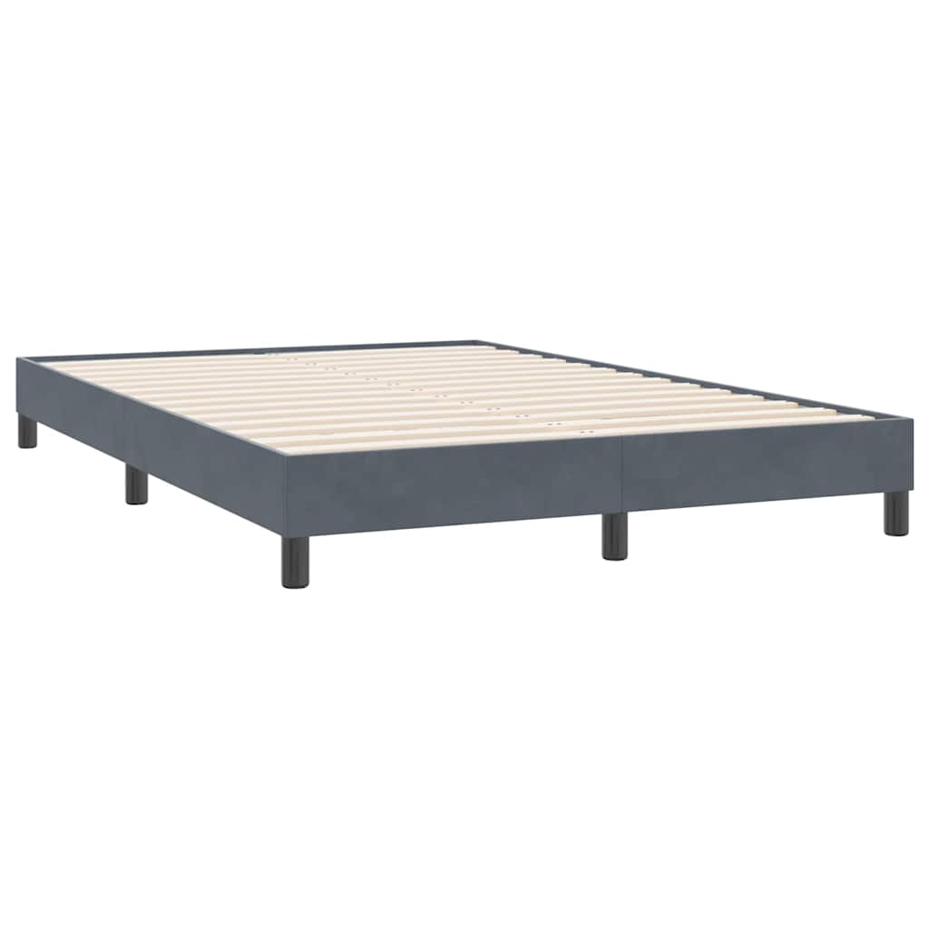 Boxspring zonder matras fluweel donkergrijs 160x220 cm is nu te koop bij PeponiXL, paradijselijk wonen!