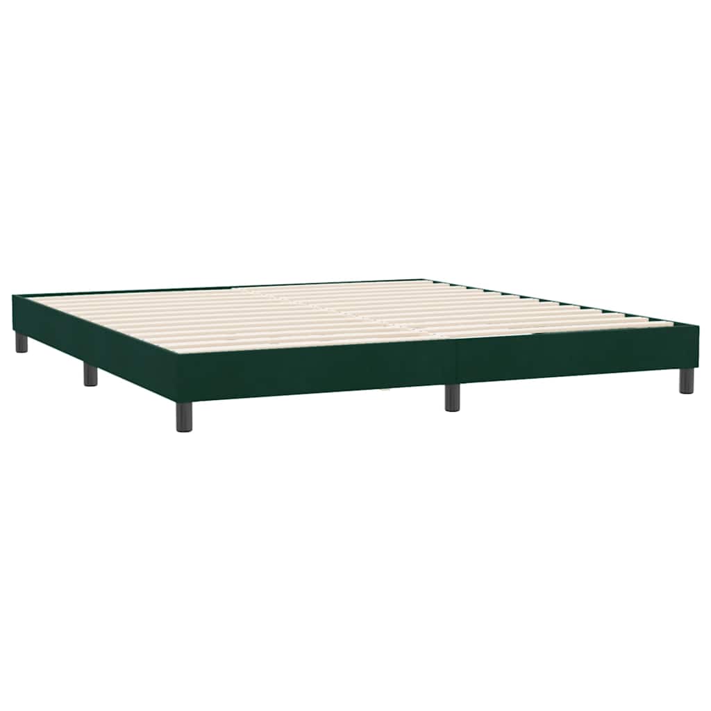 Boxspringbed zonder matras 180x220 cm fluweel donkergroen is nu te koop bij PeponiXL, paradijselijk wonen!