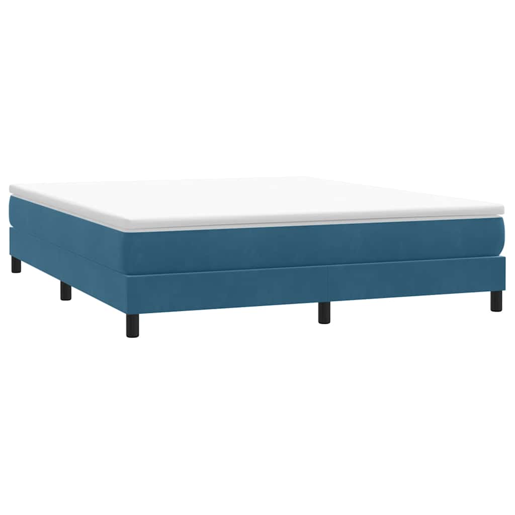 Boxspringbed zonder matras 180x220 cm fluweel donkerblauw is nu te koop bij PeponiXL, paradijselijk wonen!