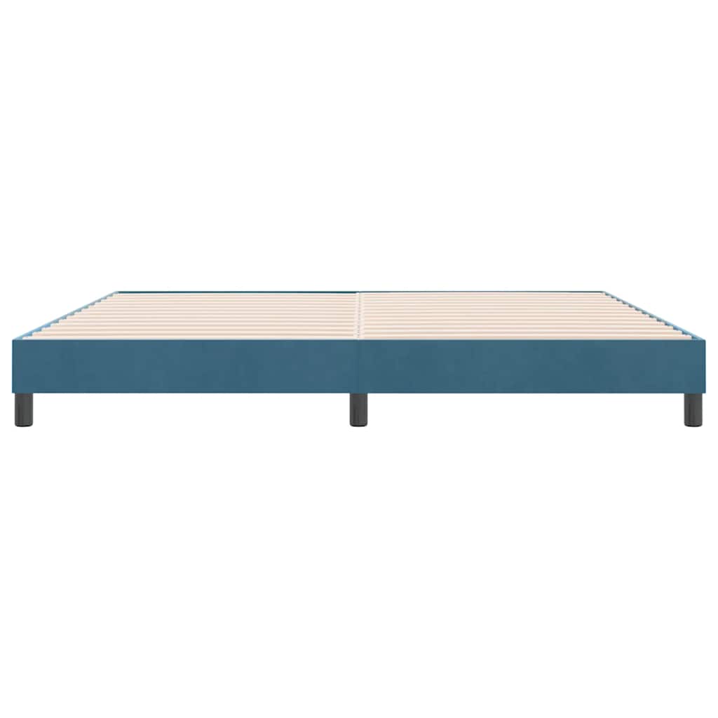 Boxspringbed zonder matras 180x220 cm fluweel donkerblauw is nu te koop bij PeponiXL, paradijselijk wonen!
