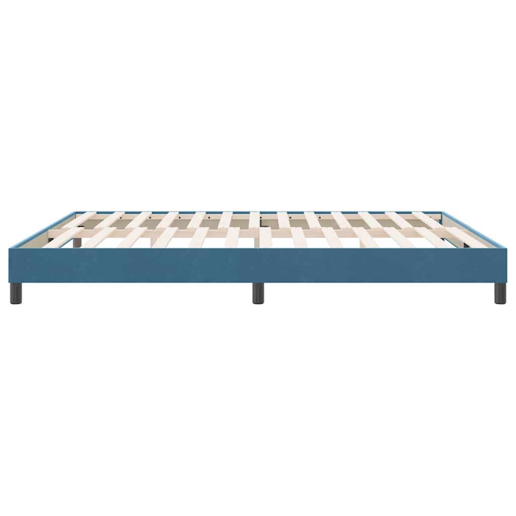 Boxspringbed zonder matras 180x220 cm fluweel donkerblauw is nu te koop bij PeponiXL, paradijselijk wonen!