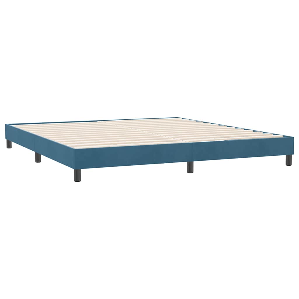 Boxspringbed zonder matras 180x220 cm fluweel donkerblauw is nu te koop bij PeponiXL, paradijselijk wonen!