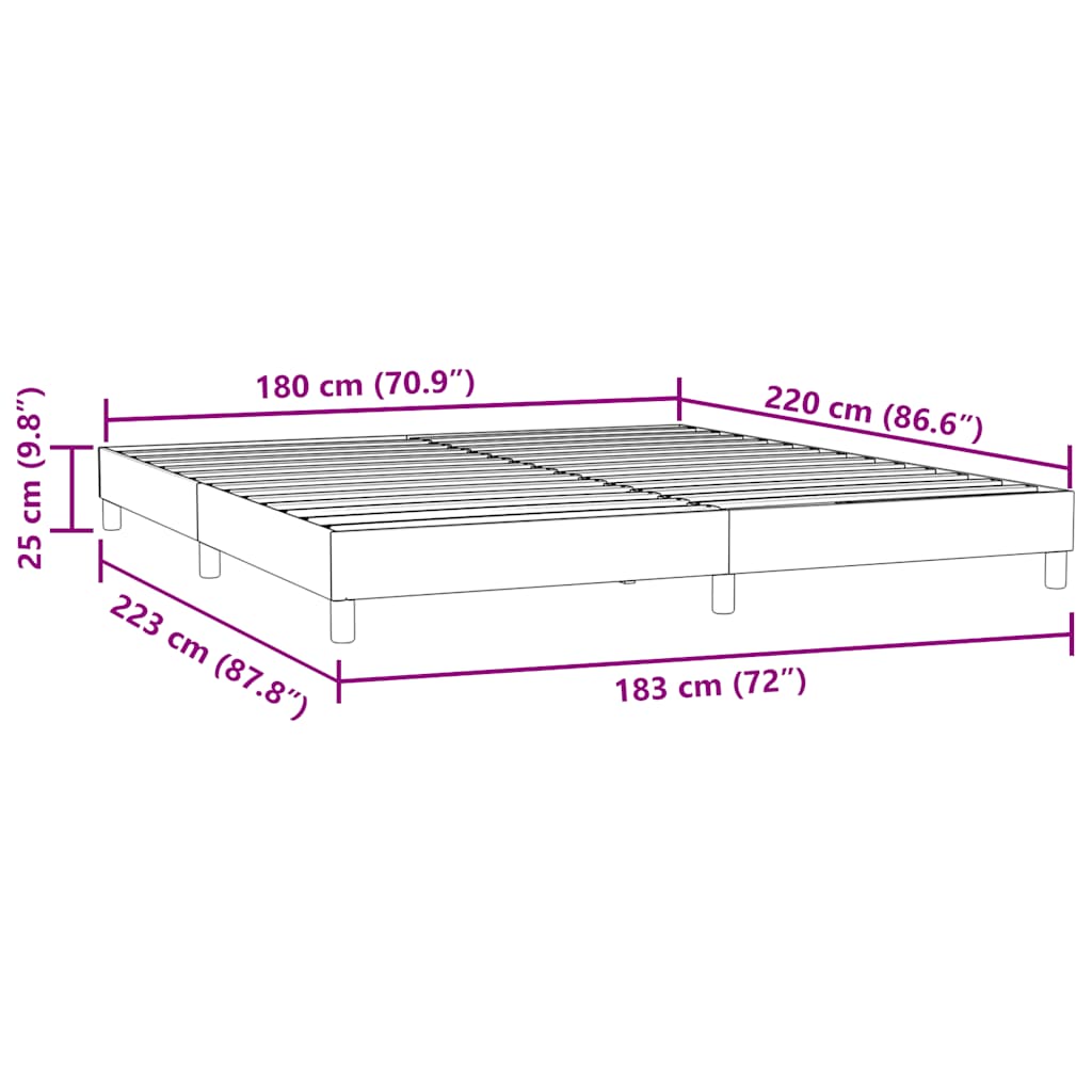 Boxspringbed zonder matras 180x220 cm fluweel donkerblauw is nu te koop bij PeponiXL, paradijselijk wonen!