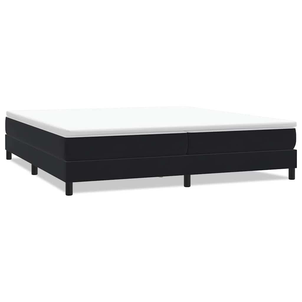 Boxspring zonder matras fluweel zwart 200x220 cm is nu te koop bij PeponiXL, paradijselijk wonen!