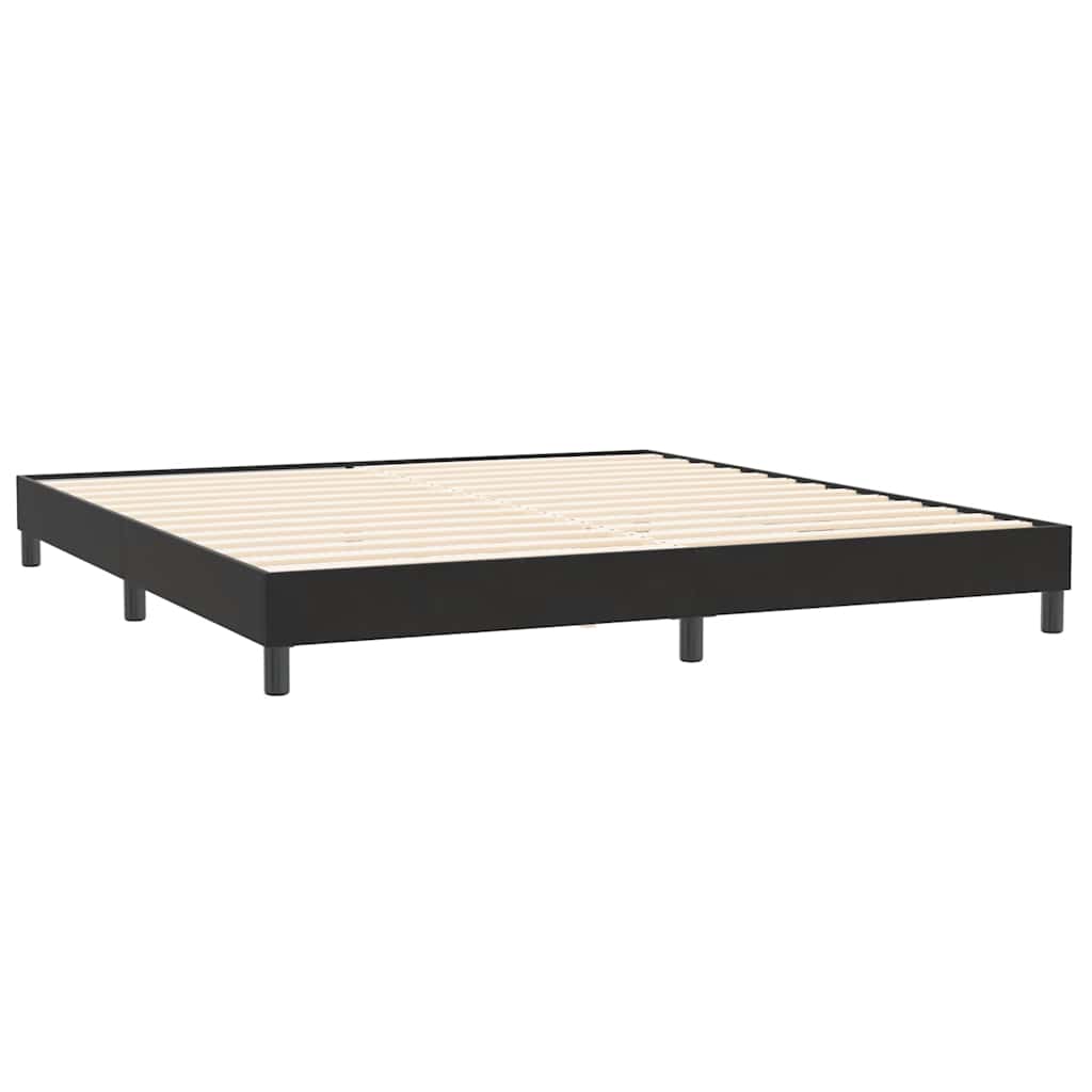 Boxspring zonder matras fluweel zwart 200x220 cm is nu te koop bij PeponiXL, paradijselijk wonen!