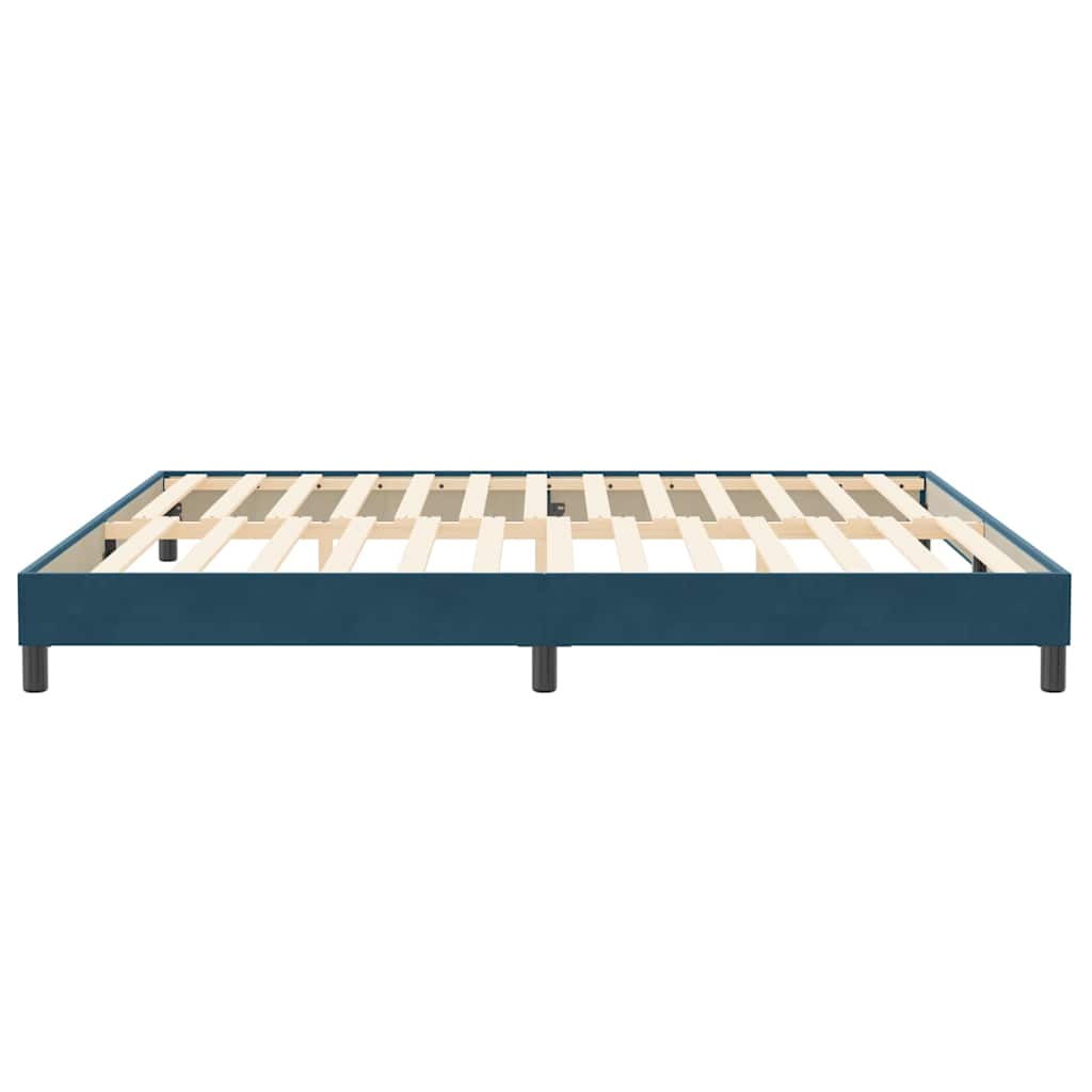 Boxspring zonder matras fluweel donkerblauw 200x220 cm