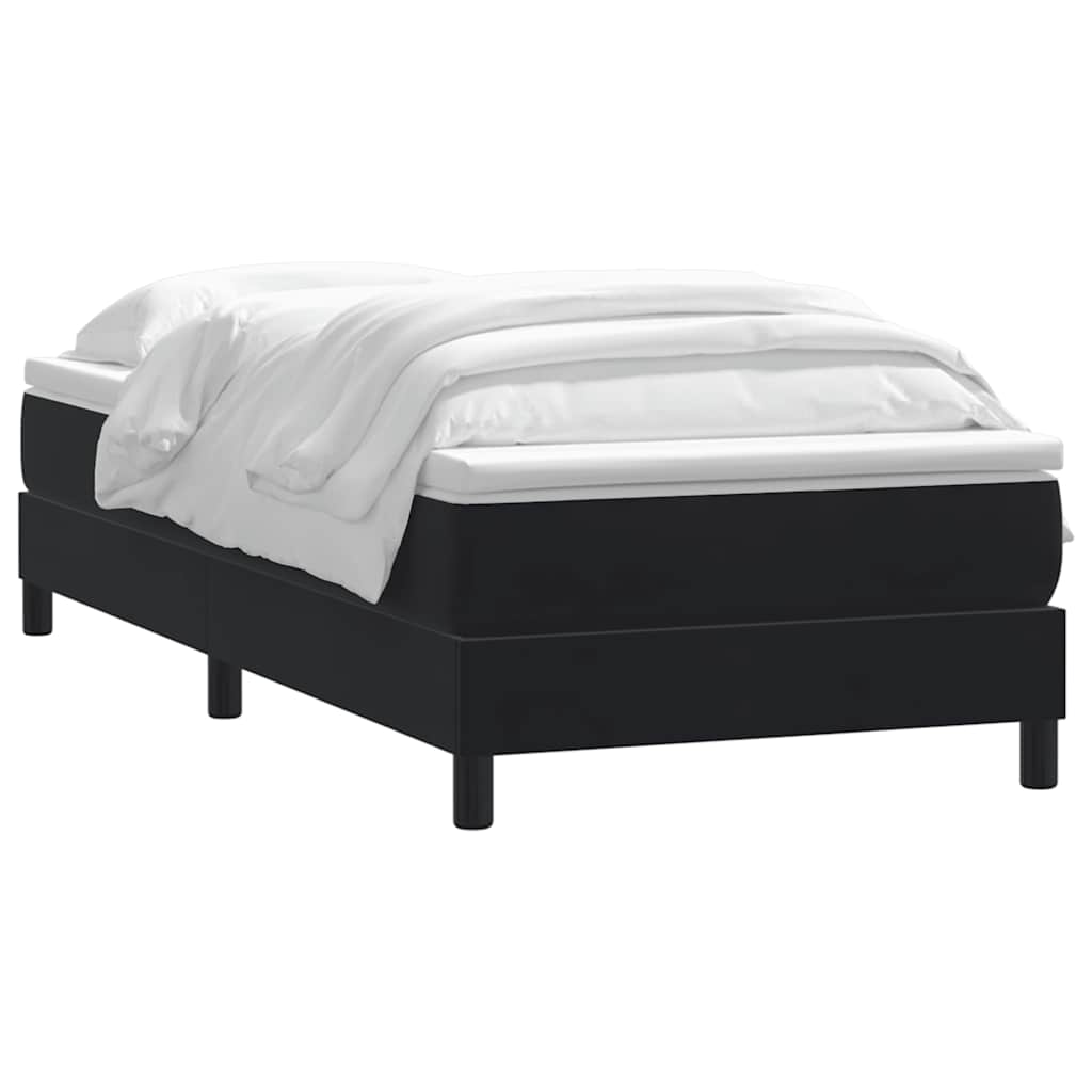 Boxspring met matras fluweel zwart 90x210 cm is nu te koop bij PeponiXL, paradijselijk wonen!