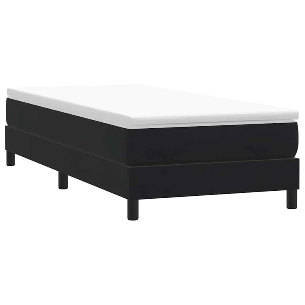 Boxspring met matras fluweel zwart 90x210 cm is nu te koop bij PeponiXL, paradijselijk wonen!