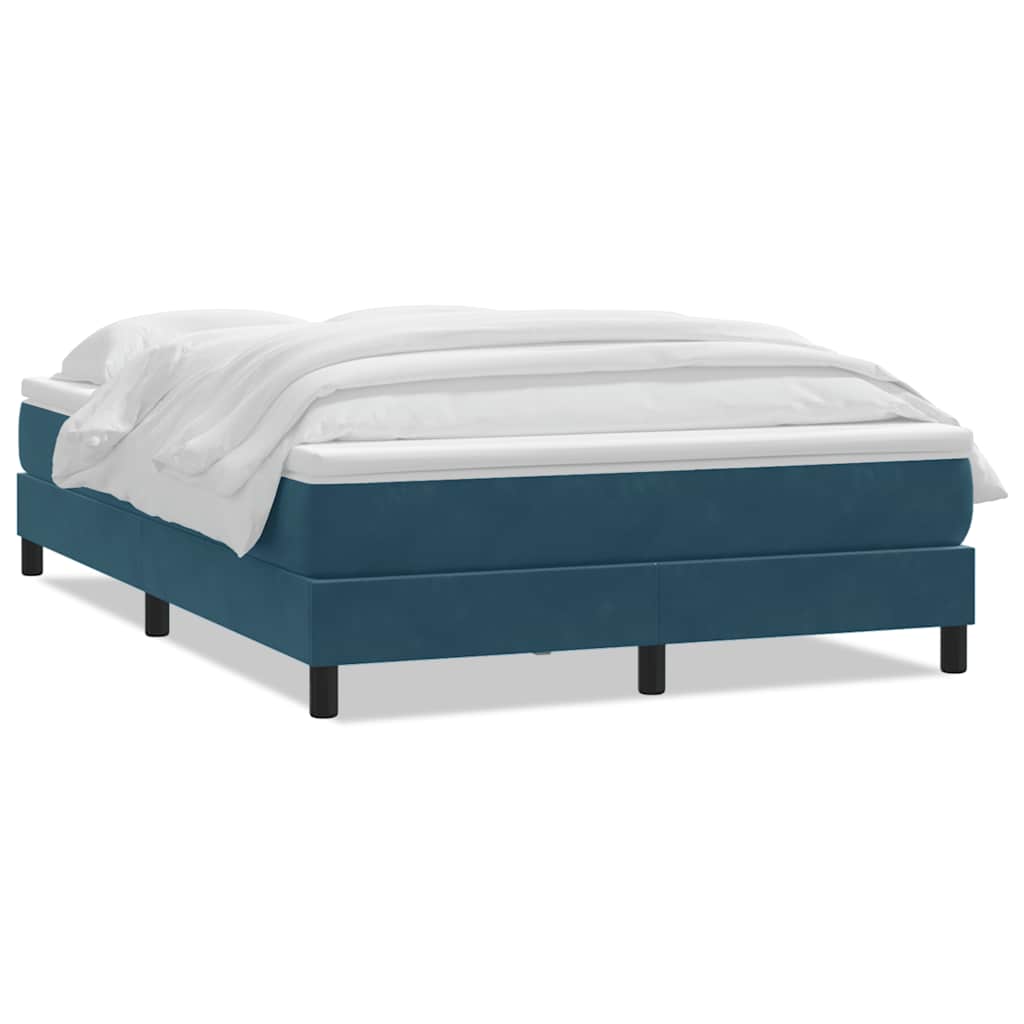 Boxspring met matras fluweel donkerblauw 160x210 cm is nu te koop bij PeponiXL, paradijselijk wonen!
