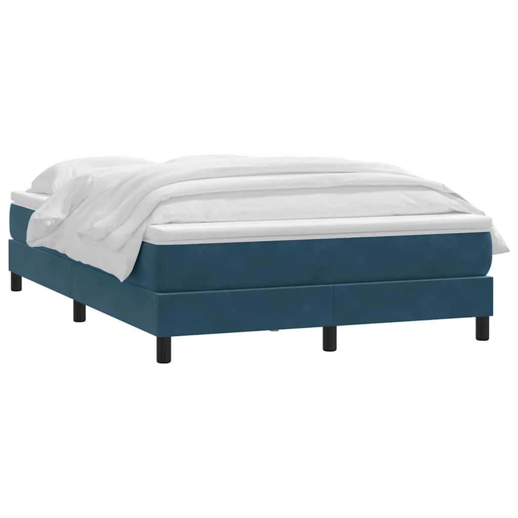 Boxspring met matras fluweel donkerblauw 160x210 cm is nu te koop bij PeponiXL, paradijselijk wonen!
