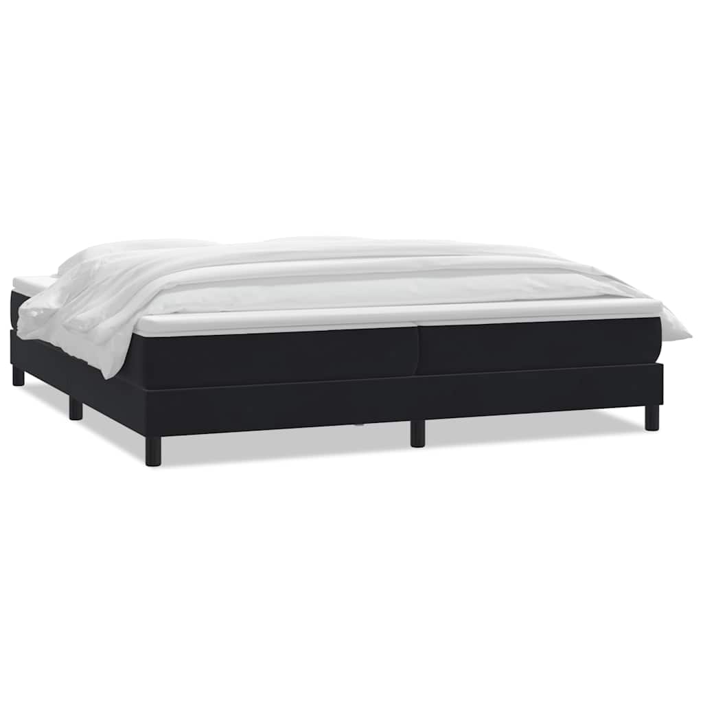 Boxspring met matras fluweel zwart 200x210 cm