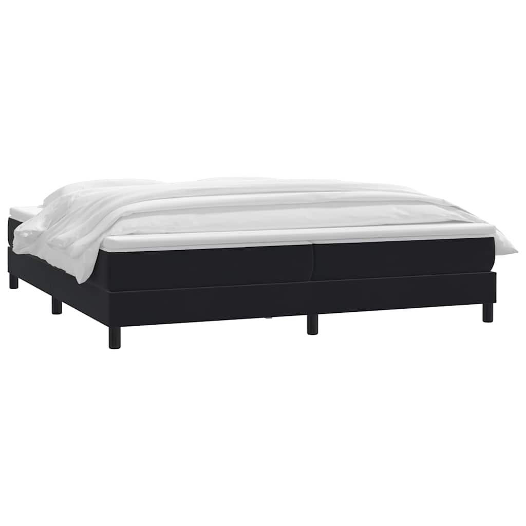 Boxspring met matras fluweel zwart 200x210 cm