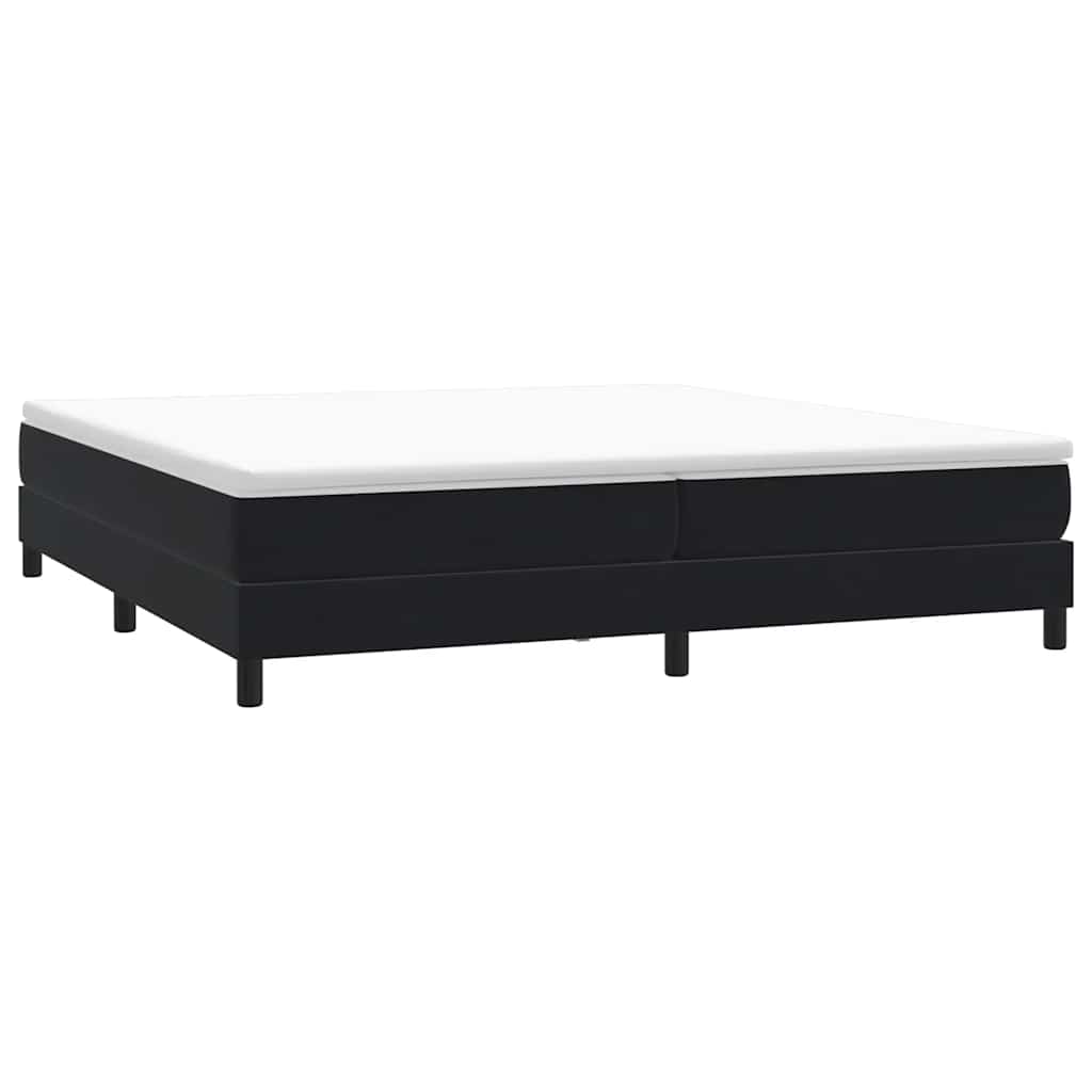 Boxspring met matras fluweel zwart 200x210 cm