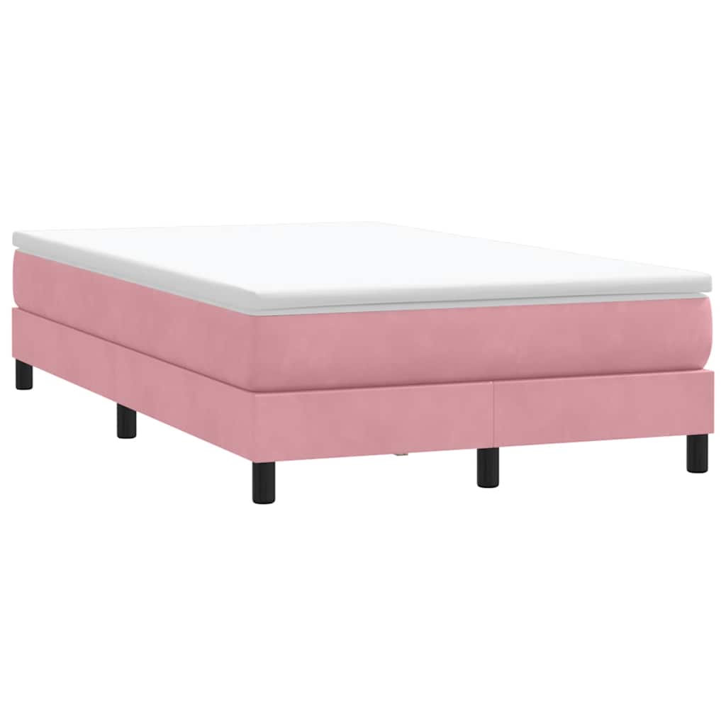 Boxspring met matras fluweel roze 120x220 cm is nu te koop bij PeponiXL, paradijselijk wonen!