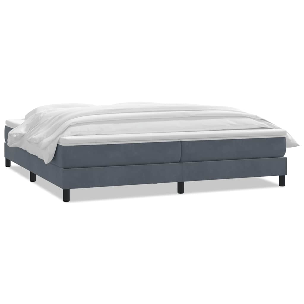 Boxspring met matras fluweel donkergrijs 180x220 cm is nu te koop bij PeponiXL, paradijselijk wonen!