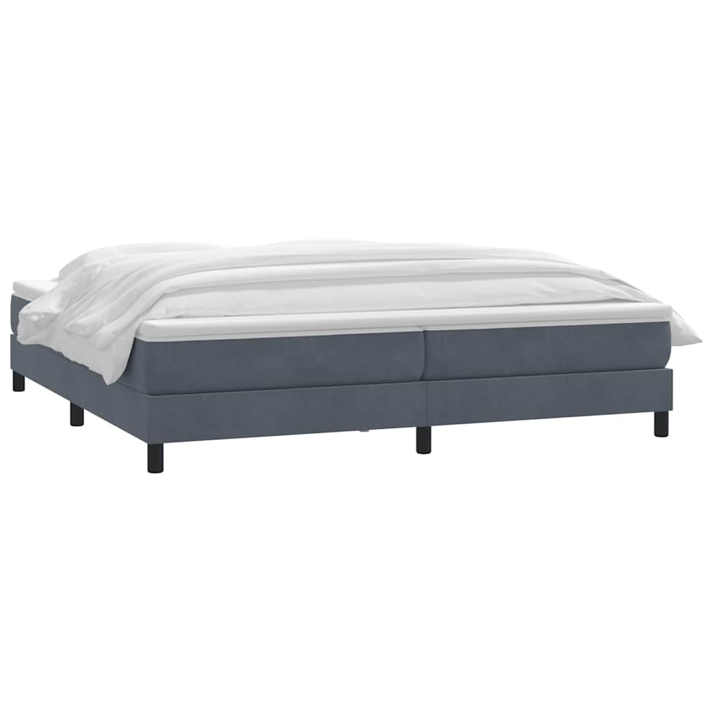 Boxspring met matras fluweel donkergrijs 180x220 cm is nu te koop bij PeponiXL, paradijselijk wonen!
