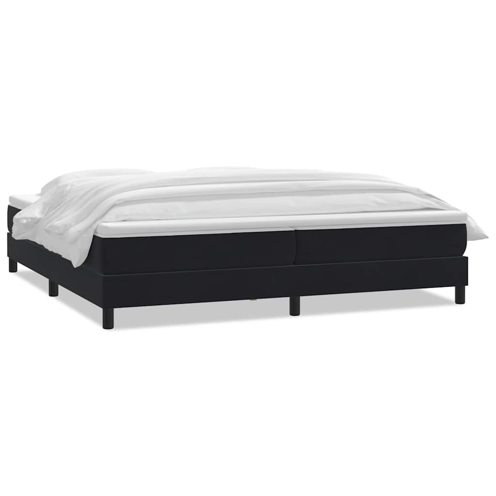 Boxspring met matras fluweel zwart 180x220 cm is nu te koop bij PeponiXL, paradijselijk wonen!