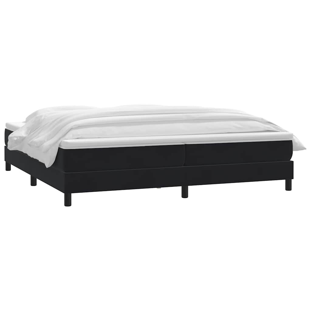Boxspring met matras fluweel zwart 180x220 cm is nu te koop bij PeponiXL, paradijselijk wonen!