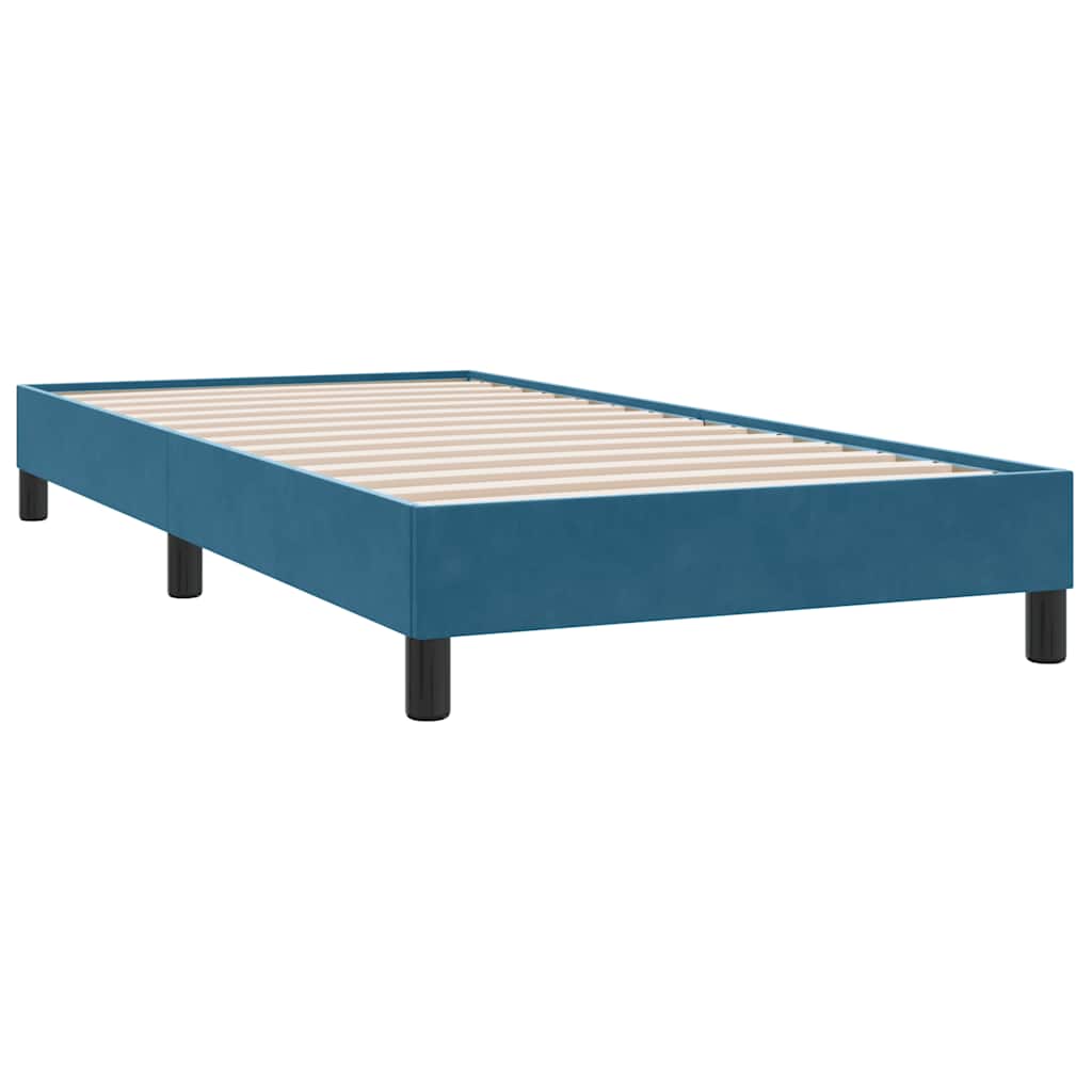 Boxspring met matras fluweel donkerblauw 80x210 cm is nu te koop bij PeponiXL, paradijselijk wonen!