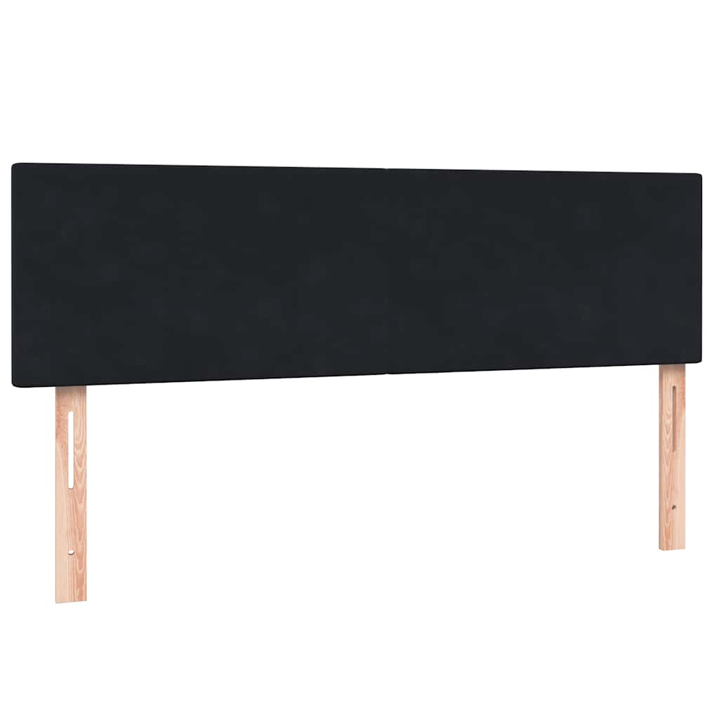 Boxspring met matras fluweel zwart 140x210 cm
