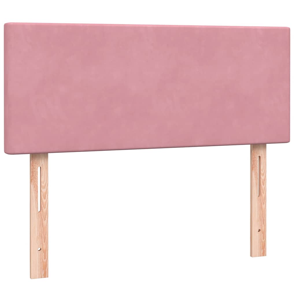 Boxspring met matras fluweel roze 120x220 cm is nu te koop bij PeponiXL, paradijselijk wonen!