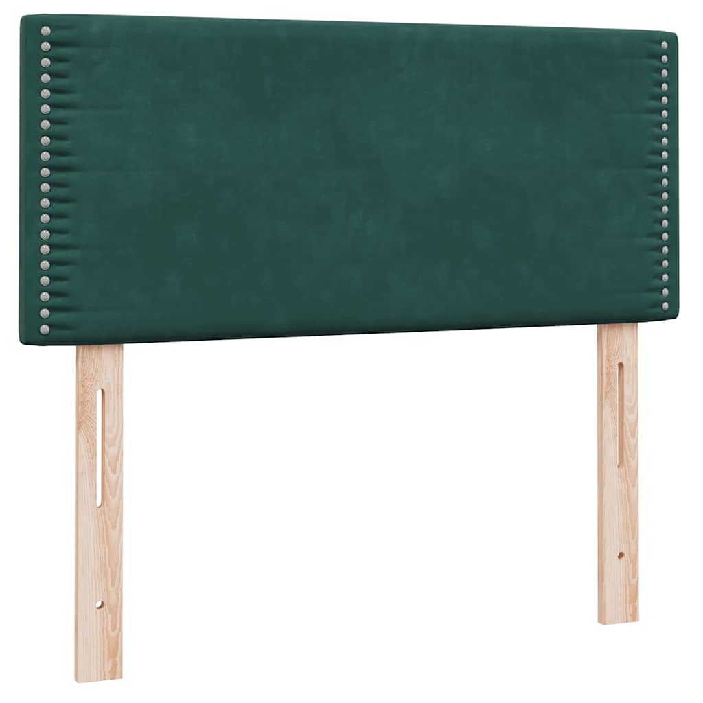 Boxspring met matras fluweel donkergroen 80x210 cm