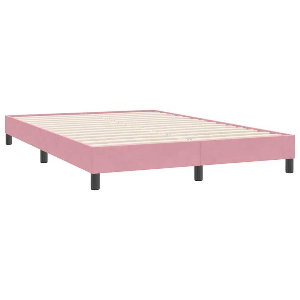 Boxspring met matras fluweel roze 160x220 cm is nu te koop bij PeponiXL, paradijselijk wonen!