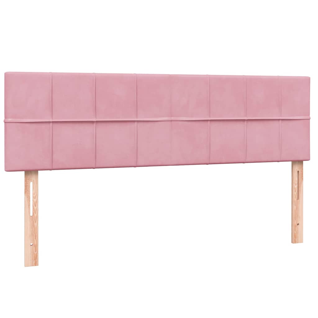 Boxspring met matras fluweel roze 140x210 cm is nu te koop bij PeponiXL, paradijselijk wonen!