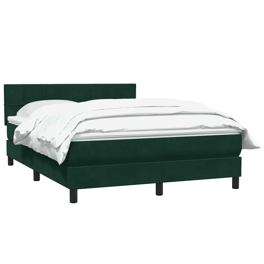 Boxspring met matras fluweel donkergroen 160x210 cm