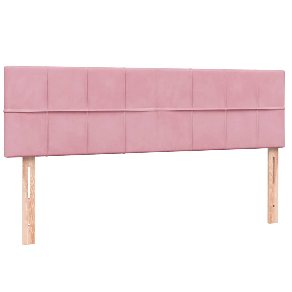 Boxspring met matras fluweel roze 160x210 cm is nu te koop bij PeponiXL, paradijselijk wonen!