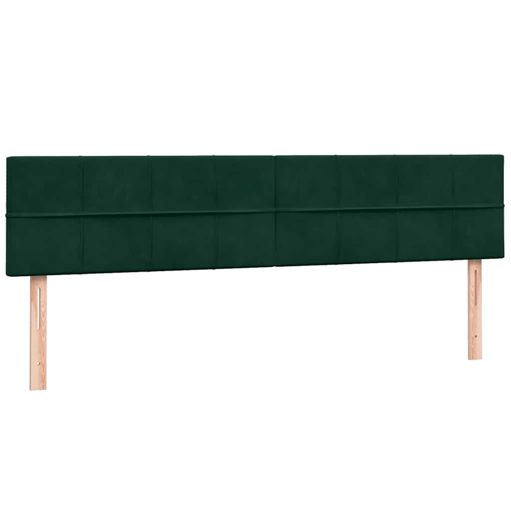 Boxspring met matras fluweel donkergroen 180x210 cm
