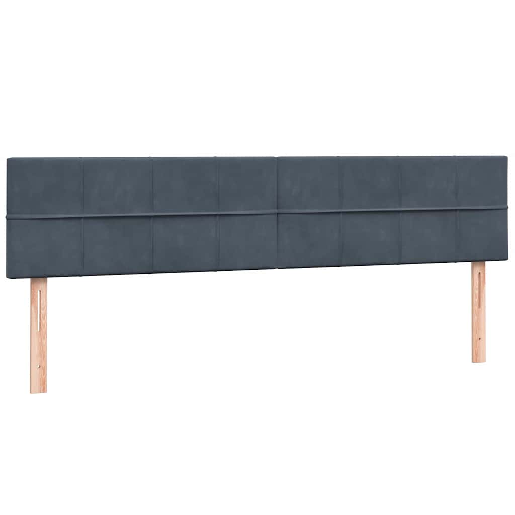 Boxspring met matras fluweel donkergrijs 200x210 cm
