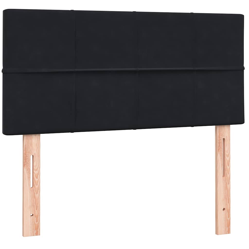 Boxspring met matras fluweel zwart 80x220 cm is nu te koop bij PeponiXL, paradijselijk wonen!