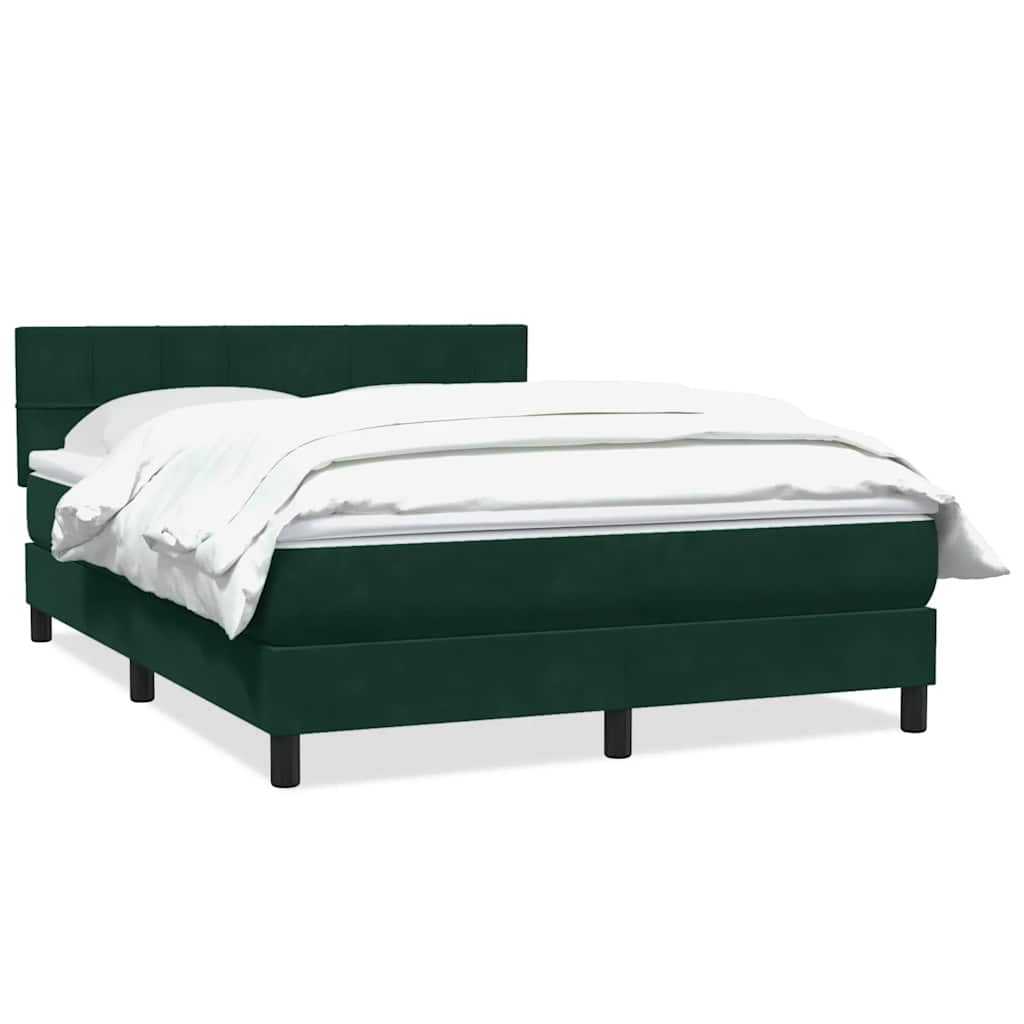 Boxspring met matras fluweel donkergroen 160x220 cm is nu te koop bij PeponiXL, paradijselijk wonen!