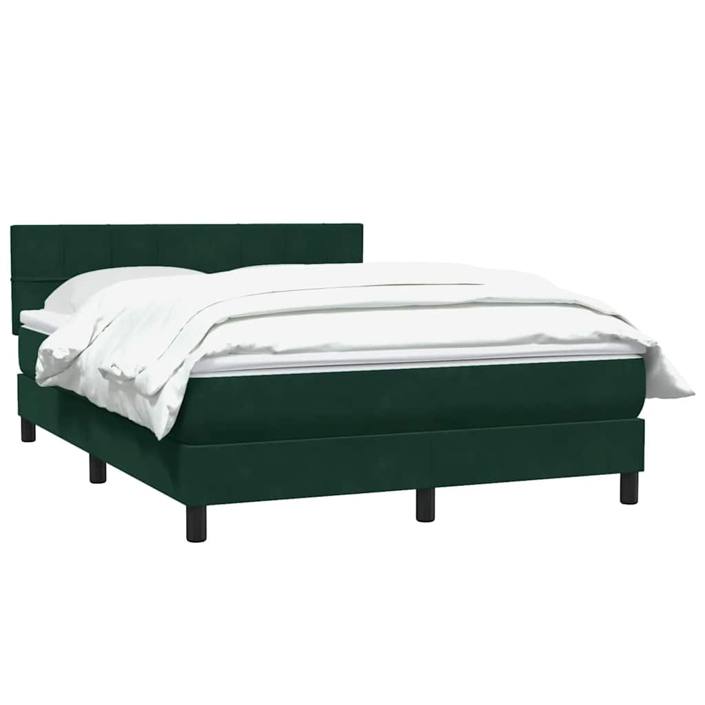 Boxspring met matras fluweel donkergroen 160x220 cm is nu te koop bij PeponiXL, paradijselijk wonen!