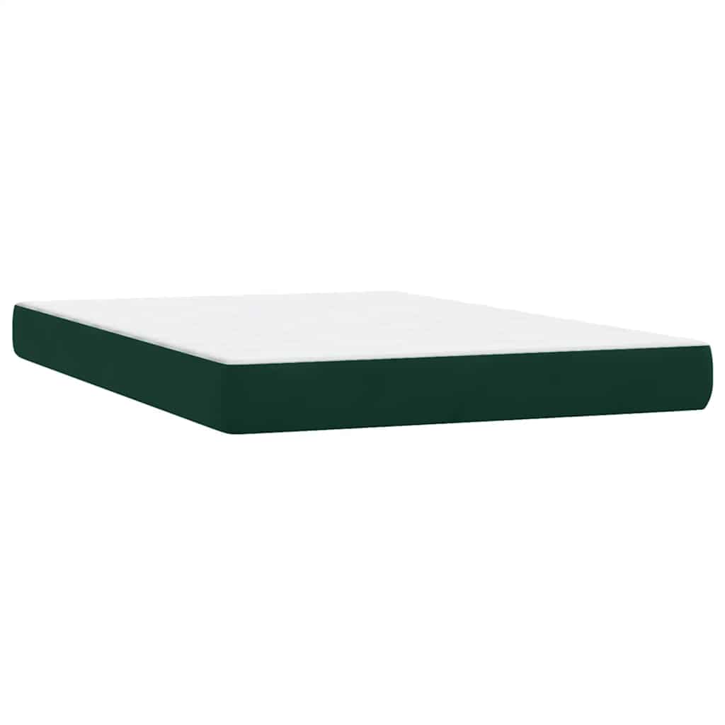 Boxspring met matras fluweel donkergroen 160x220 cm is nu te koop bij PeponiXL, paradijselijk wonen!