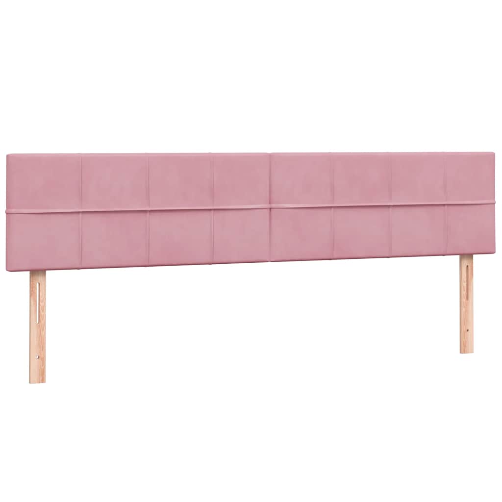 Boxspring met matras fluweel roze 180x220 cm