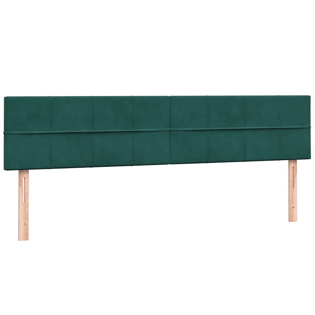Boxspring met matras fluweel donkergroen 200x220 cm