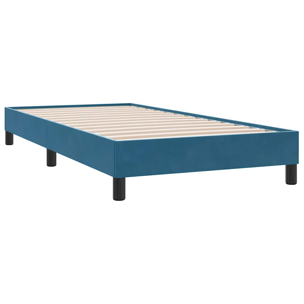 Boxspring met matras fluweel donkerblauw 80x210 cm is nu te koop bij PeponiXL, paradijselijk wonen!