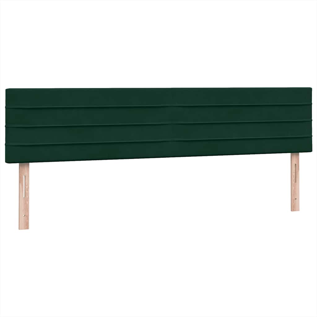 Boxspring met matras fluweel donkergroen 200x220 cm